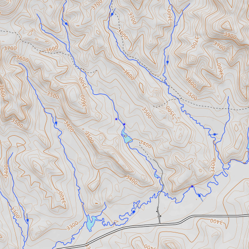 OpenTopoMap map of 02S46E32ABCC01 Spring, MT