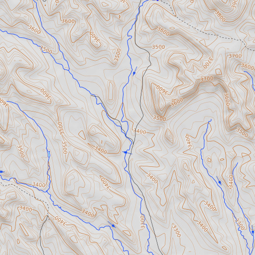 OpenTopoMap map of 02S45E36AACB01 Spring, MT