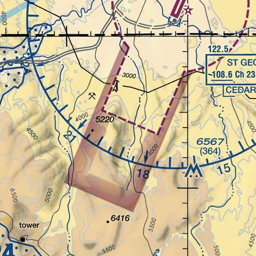 FAA VFR chart of Mokaac Spring, AZ