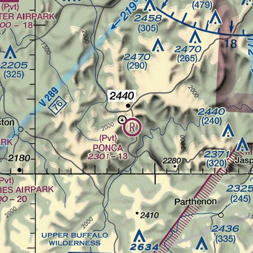 FAA VFR chart of Compton Lookout Tower, AR