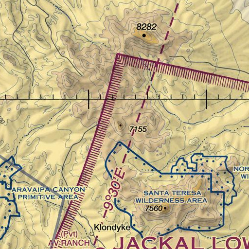 FAA VFR chart of Monkey Spring, AZ
