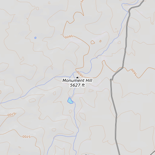 OpenTopoMap map of Monument Hill, AZ