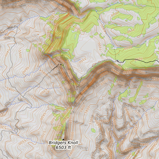 OpenTopoMap map of Monument Point, AZ