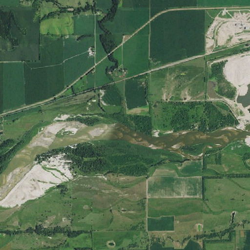 Aerial imagery of Council Creek, NE
