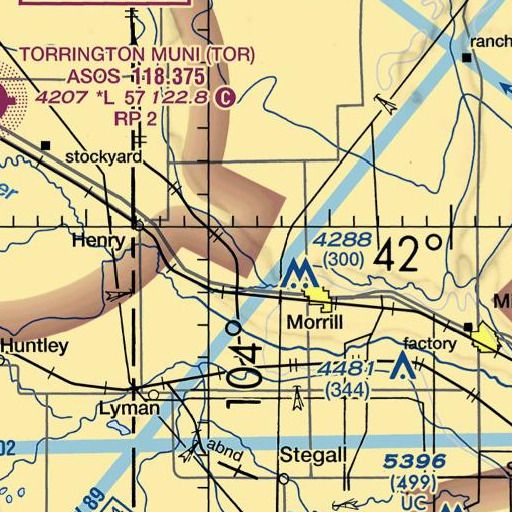 FAA VFR chart of Dry Sheep Creek, NE