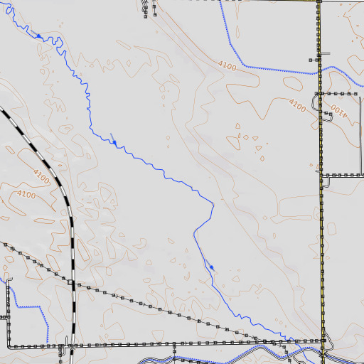 OpenTopoMap map of Dry Sheep Creek, NE