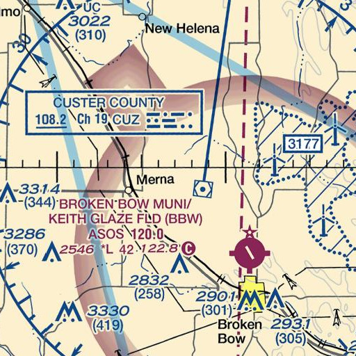 FAA VFR chart of East Table, NE