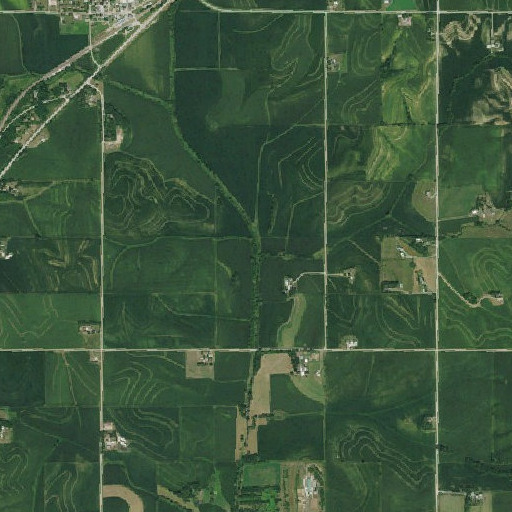 Aerial imagery of Falls Branch, NE