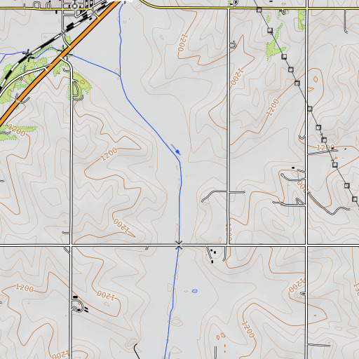 OpenTopoMap map of Falls Branch, NE