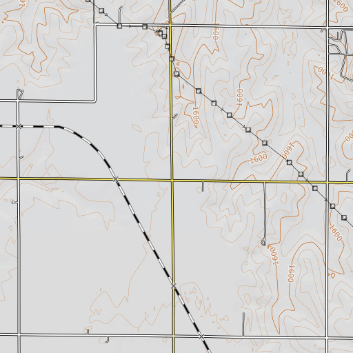OpenTopoMap map of Grandview School, NE