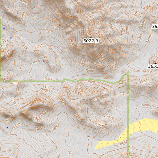 OpenTopoMap map of Ash Creek, AZ
