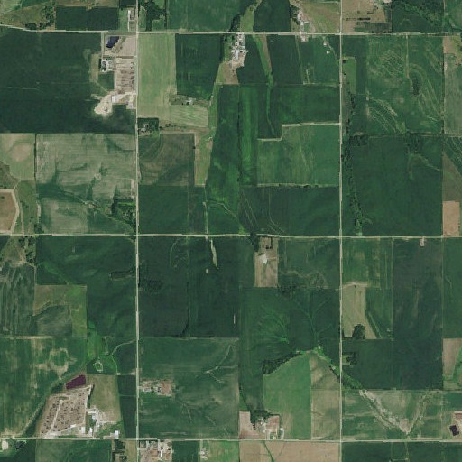 Aerial imagery of Hillcrest School, NE