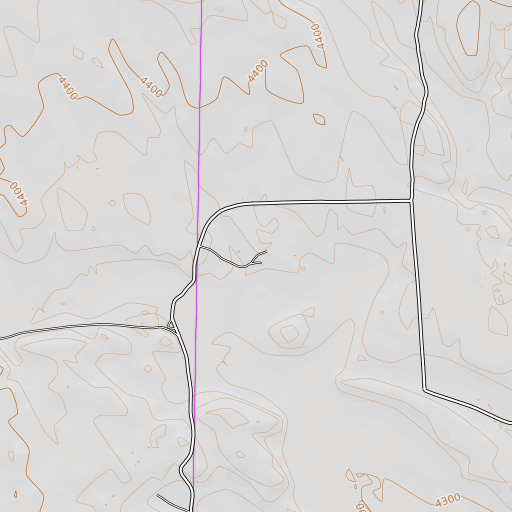 OpenTopoMap map of Hood Ranch, NE
