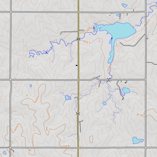 OpenTopoMap map of Hooker School (historical), NE