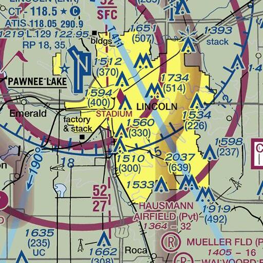 FAA VFR chart of Irving Middle School, NE