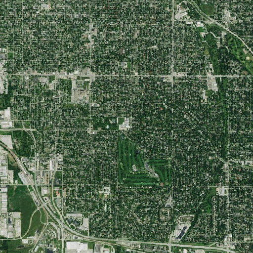 Aerial imagery of Irving Middle School, NE