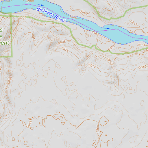 OpenTopoMap map of Lamb School, NE