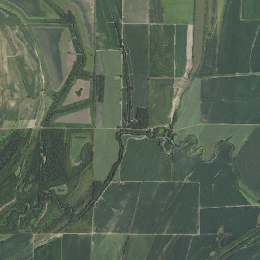 Aerial imagery of Allen Bayou, AR