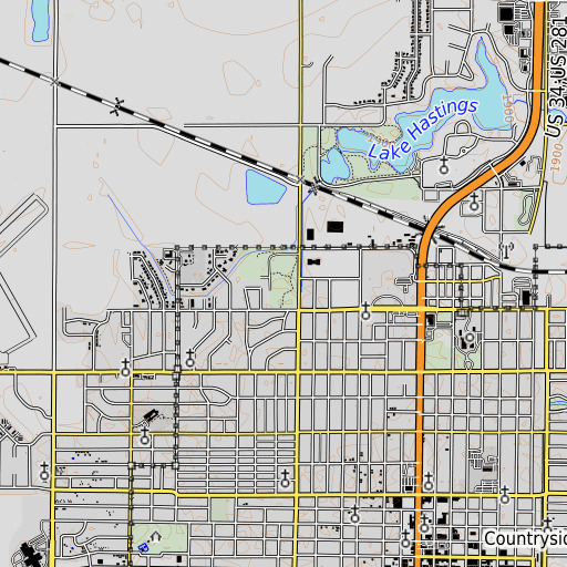 OpenTopoMap map of Libs Park, NE