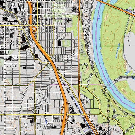 OpenTopoMap map of Madison School, NE