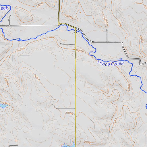 OpenTopoMap map of Mount Zion School, NE