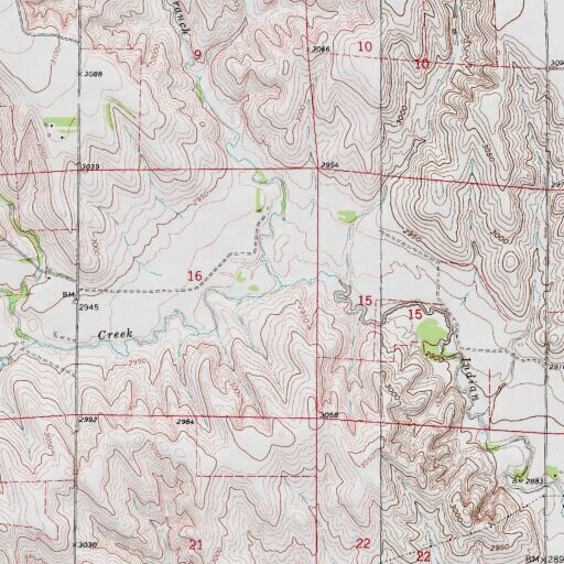 USGS 24K topo map of North Branch Indian Creek, NE