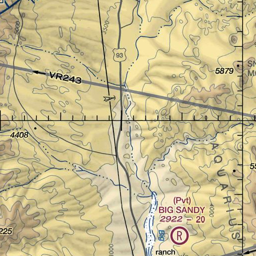 FAA VFR chart of Moss Wash, AZ