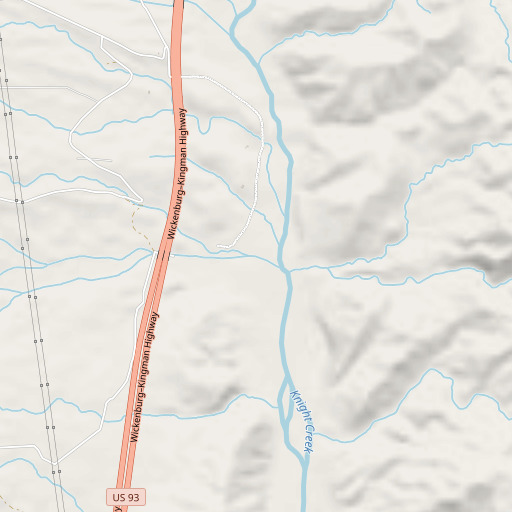 OpenStreetMap map of Moss Wash, AZ