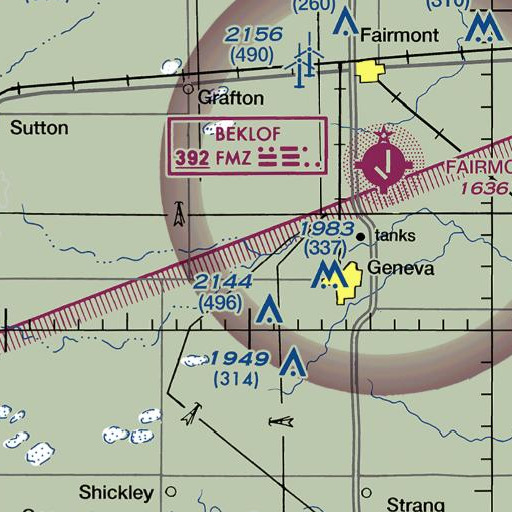 FAA VFR chart of North Fork Turkey Creek, NE