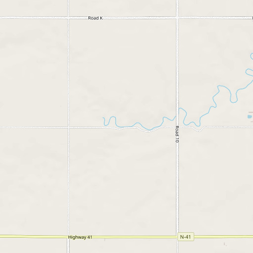 OpenStreetMap map of North Fork Turkey Creek, NE