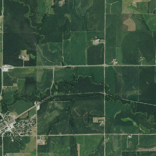 Aerial imagery of North Fork Wahoo Creek, NE