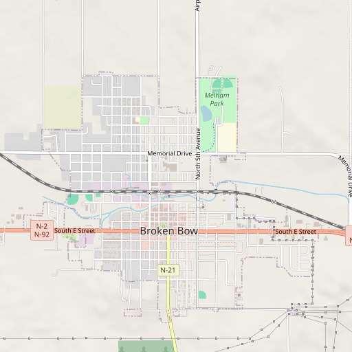 OpenStreetMap map of North Grade School, NE