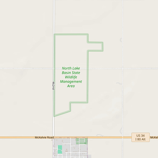 OpenStreetMap map of North Lake, NE