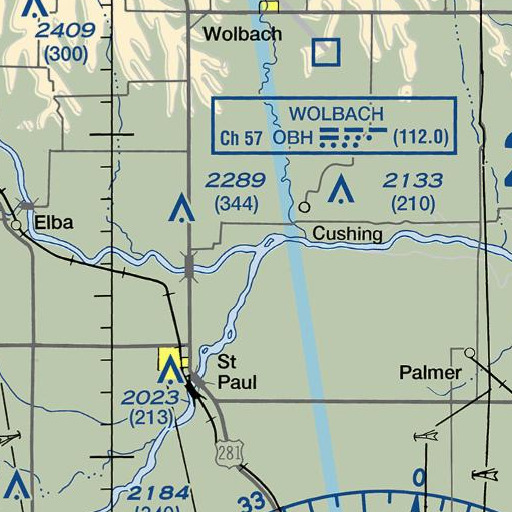 FAA VFR chart of North Loup River, NE