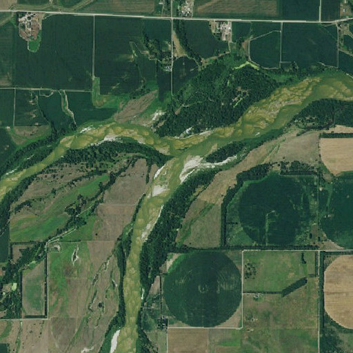 Aerial imagery of North Loup River, NE