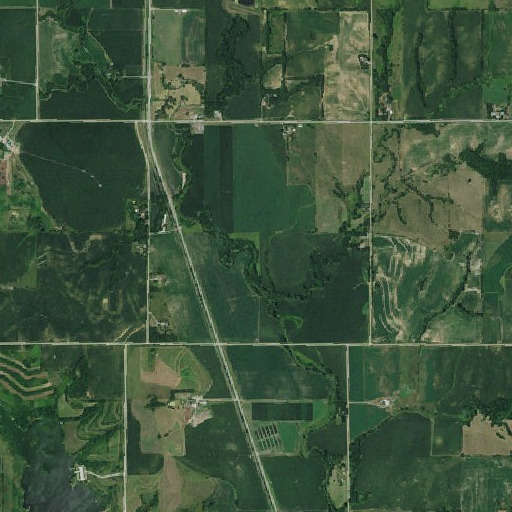 Aerial imagery of North Oak Creek, NE