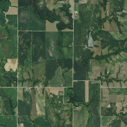 Aerial imagery of North Oak Creek, NE