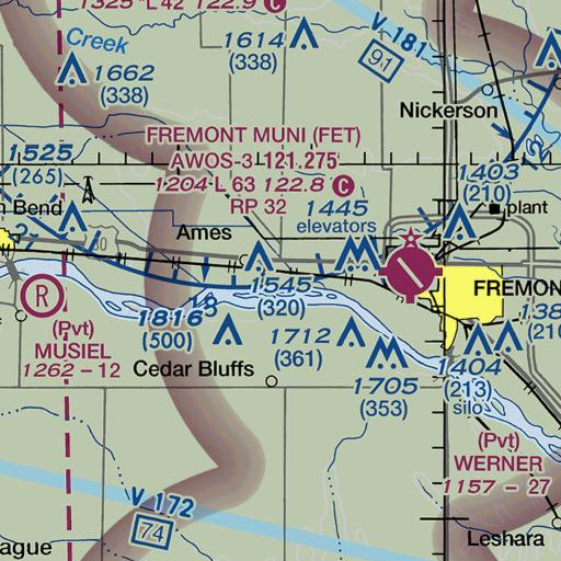 FAA VFR chart of North Pit, NE