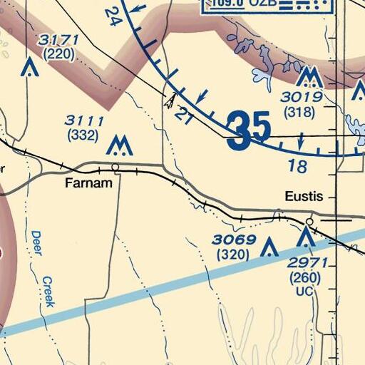 FAA VFR chart of North Plum Creek, NE