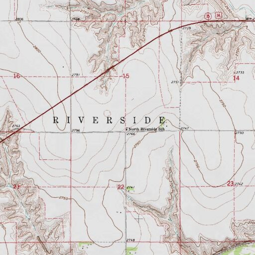 USGS 24K topo map of North Riverside School, NE