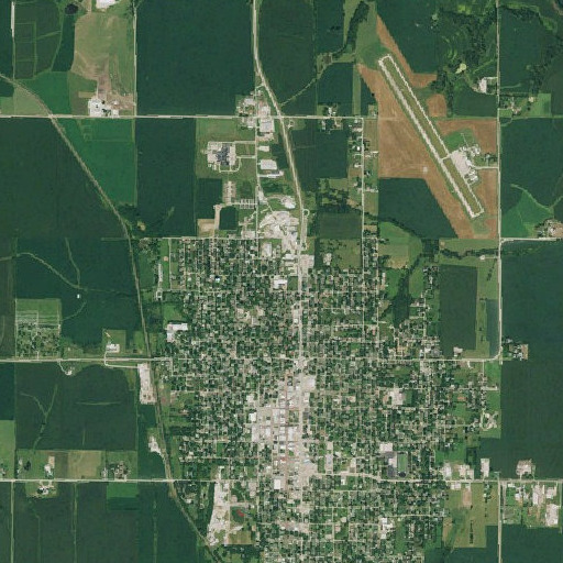 Aerial imagery of Falls City North Elementary School, NE