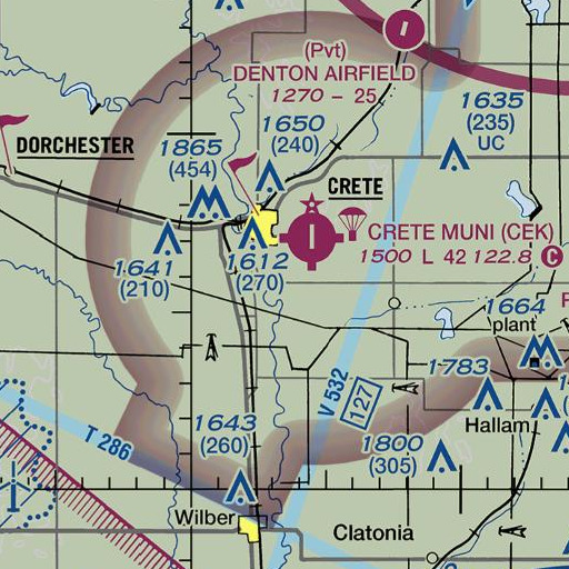 FAA VFR chart of North School, NE