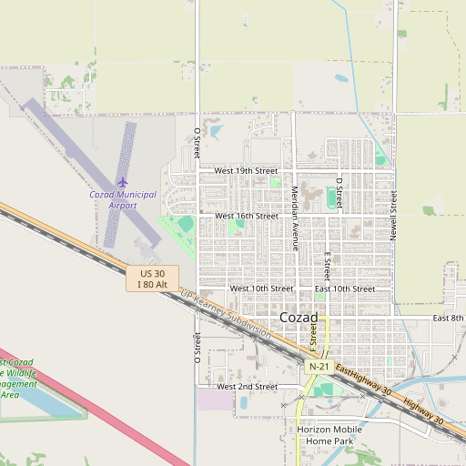 OpenStreetMap map of North School, NE