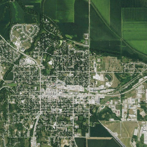 Aerial imagery of Blair North Elementary School, NE