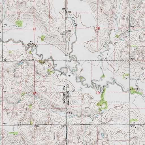 USGS 24K topo map of North Shell Creek, NE