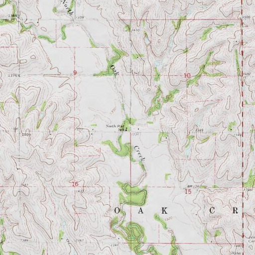 USGS 24K topo map of North Star School, NE