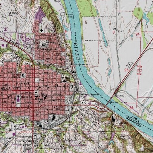 USGS 24K topo map of North Table Creek, NE