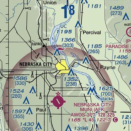 FAA VFR chart of North Table Creek, NE