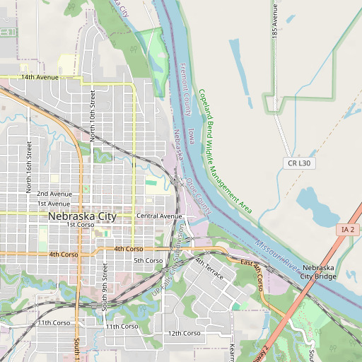 OpenStreetMap map of North Table Creek, NE