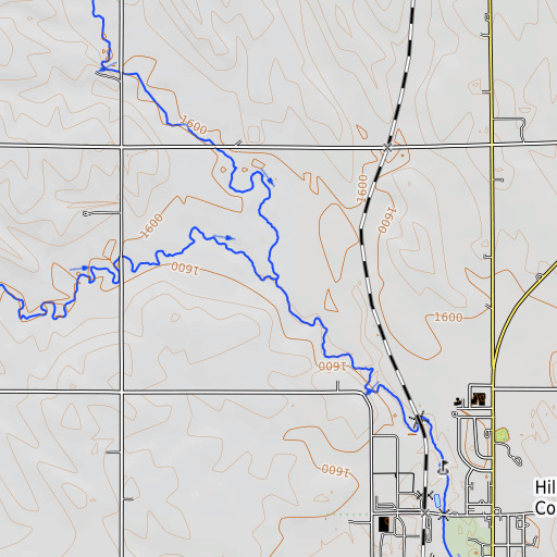 OpenTopoMap map of North Taylor Creek, NE